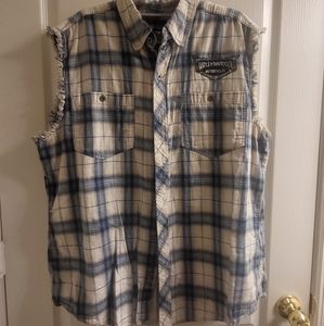 Harley cut off shirt